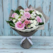 Букет цветов из:  Герберы, Альстромерии и Хризантемы #REPLACE_PRED# Выльгорте