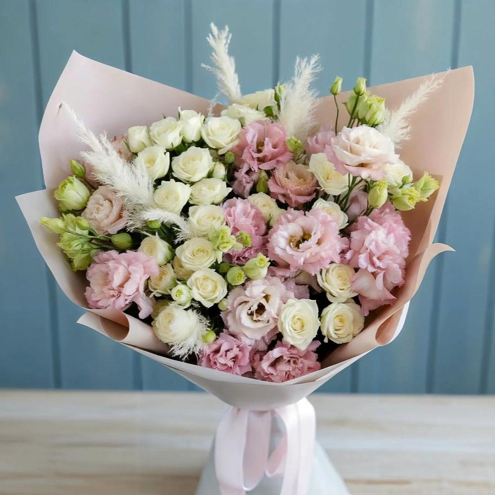 Букет цветов из: Альстромерии и Розы в Выльгорте