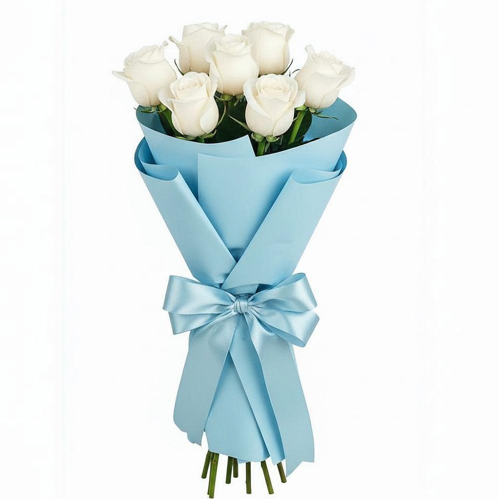 Букет 7 белых роз Проуд в Выльгорте