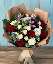 Букет цветов из:  Розы и Альстромерии #REPLACE_PRED# Выльгорте