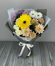 Букет цветов из:  Розы, Герберы и Хризантемы #REPLACE_PRED# Выльгорте