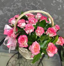 Цветочная композиция из Розы в корзине #REPLACE_PRED# Выльгорте