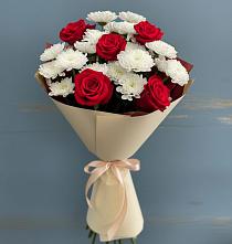 Букет цветов из:  Розы и Хризантемы в Выльгорте