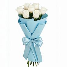 Букет 7 белых роз Проуд в Выльгорте