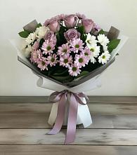 Букет цветов из:  Хризантемы и Розы в Выльгорте