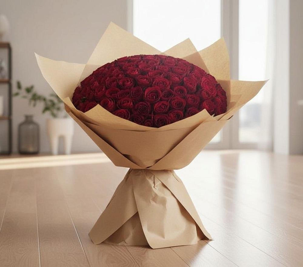 Букет 101 Красная роза в Выльгорте