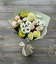 Букет цветов из:  Альстромерии, Розы и Хризантемы в Выльгорте