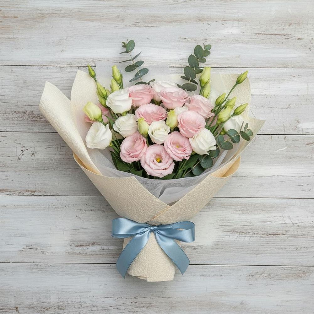 Букет цветов из: Лизиантусы в Выльгорте